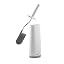 Joseph Joseph Flex Hygienic Silicone Toilet Brush with Slim Holder Set, Flexible Anti-drip, Anti-Clog Deep Clean Head - Gray/White