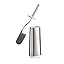 Joseph Joseph Flex Hygienic Silicone Toilet Brush with Slim Holder Set, Flexible Anti-drip, Anti-Clog Deep Clean Head - Gray/White
