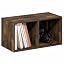 Furinno Rossi 6-Cube Floating Shelves for Wall, Desktop Organizer, Dark Oak | Wall Mount Organizer, Bookshelf, for Home Office, Study Room