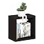 Furinno Cubicle Floating Shelves for Wall, Cube Wall Shelf, Extra Thick Wall Mounted Book Shelf, Single, 16" x 16" x 9.8", for Bathroom, Bedroom, Living Room, White
