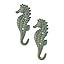 Zingz & Thingz Decorative Cast Iron Animal Wall Hook Collection, 6.5x1x2.5, Seahorse, 2 Count