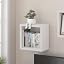 Furinno Cubicle Floating Shelves for Wall, Cube Wall Shelf, Extra Thick Wall Mounted Book Shelf, Single, 16" x 16" x 9.8", for Bathroom, Bedroom, Living Room, White