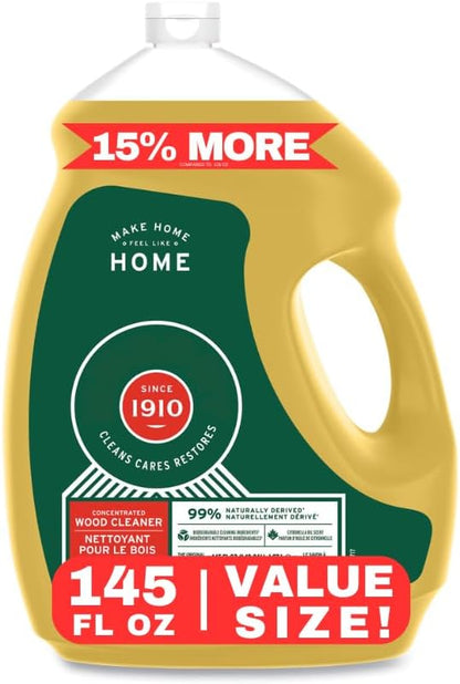 Parkway Distributors Oil Soap Wood Cleaner, Original Concentrated Formula 145 oz Bottle, with a PD Bag