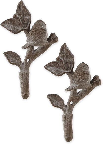 Zingz & Thingz Decorative Cast Iron Animal Wall Hook Collection, 6.5x1x2.5, Seahorse, 2 Count