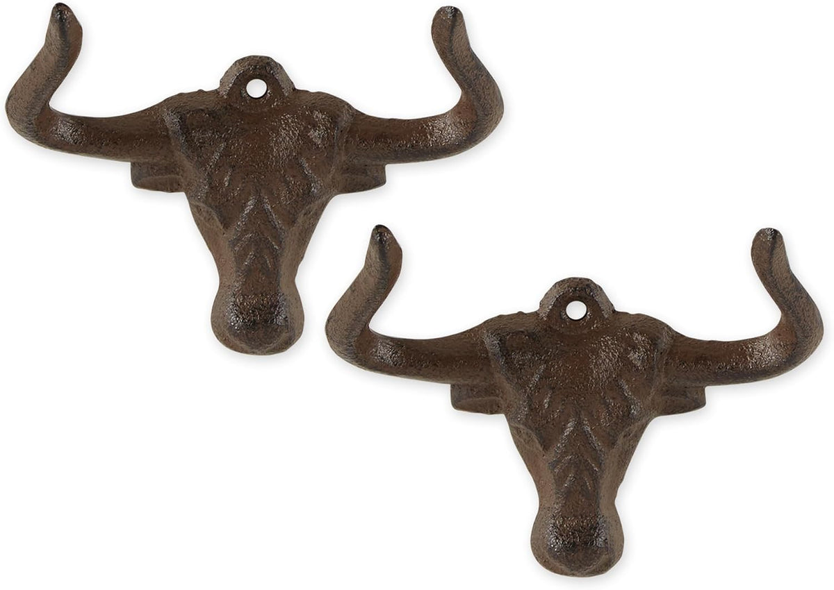 Zingz & Thingz Decorative Cast Iron Animal Wall Hook Collection, 6.5x1x2.5, Seahorse, 2 Count