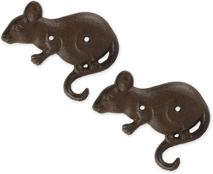 Zingz & Thingz Decorative Cast Iron Animal Wall Hook Collection, 6.5x1x2.5, Seahorse, 2 Count