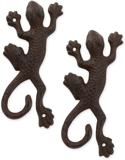 Zingz & Thingz Decorative Cast Iron Animal Wall Hook Collection, 6.5x1x2.5, Seahorse, 2 Count