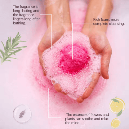 Jaysuing 30gx6pcs Bubble Bath Bombs Aroma Exfoliating Relief Relaxing Aromatherapy Body Wash Cleansing Floral Scent Bombs Shower