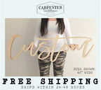 Personalized Custom Name Wood Sign in 27 Fonts
