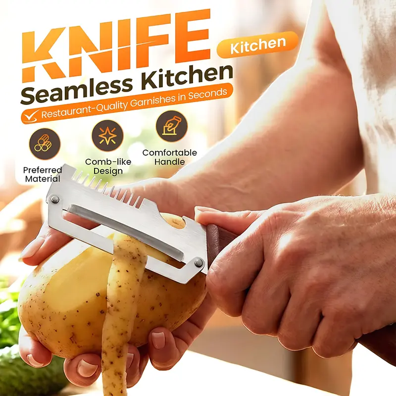Multi-Functional Vegetable Peeler for Kitchen, Ultra-Sharp Stainless Steel Blade with Wooden Handle and Bottle Opener, For Vegetables or Fruits that Need to Be Peeled (2 Pcs)Summervibes summerwins