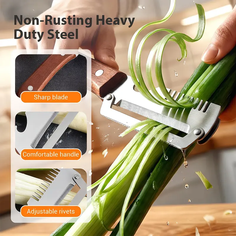 Multi-Functional Vegetable Peeler for Kitchen, Ultra-Sharp Stainless Steel Blade with Wooden Handle and Bottle Opener, For Vegetables or Fruits that Need to Be Peeled (2 Pcs)Summervibes summerwins