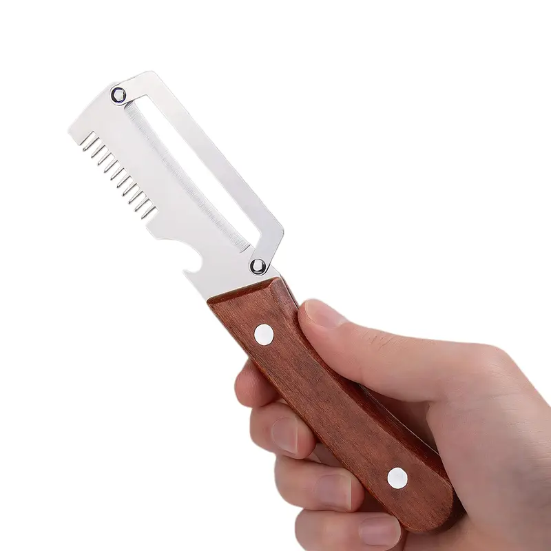 Multi-Functional Vegetable Peeler for Kitchen, Ultra-Sharp Stainless Steel Blade with Wooden Handle and Bottle Opener, For Vegetables or Fruits that Need to Be Peeled (2 Pcs)Summervibes summerwins
